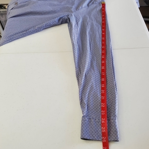 Ted Baker London Navy Geometric Print Shirt Size L (4) Long Sleeve Button Down - Picture 5 of 9